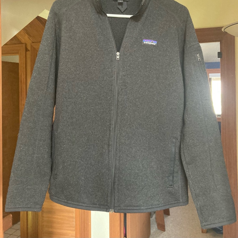 Patagonia Better Sweater - women’s L, black full zip cardigan